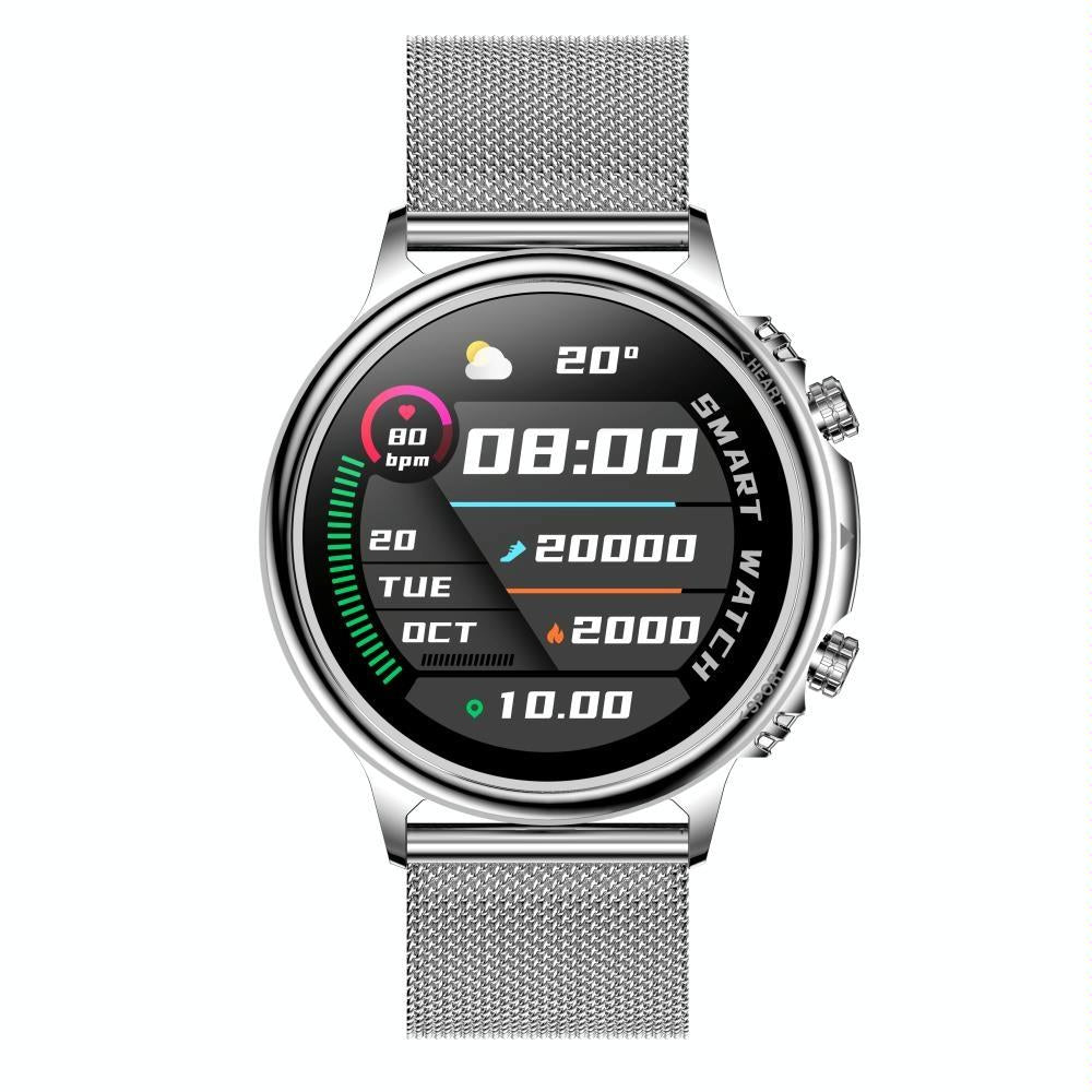 Smart Steel Watch With Colour Screen - Black