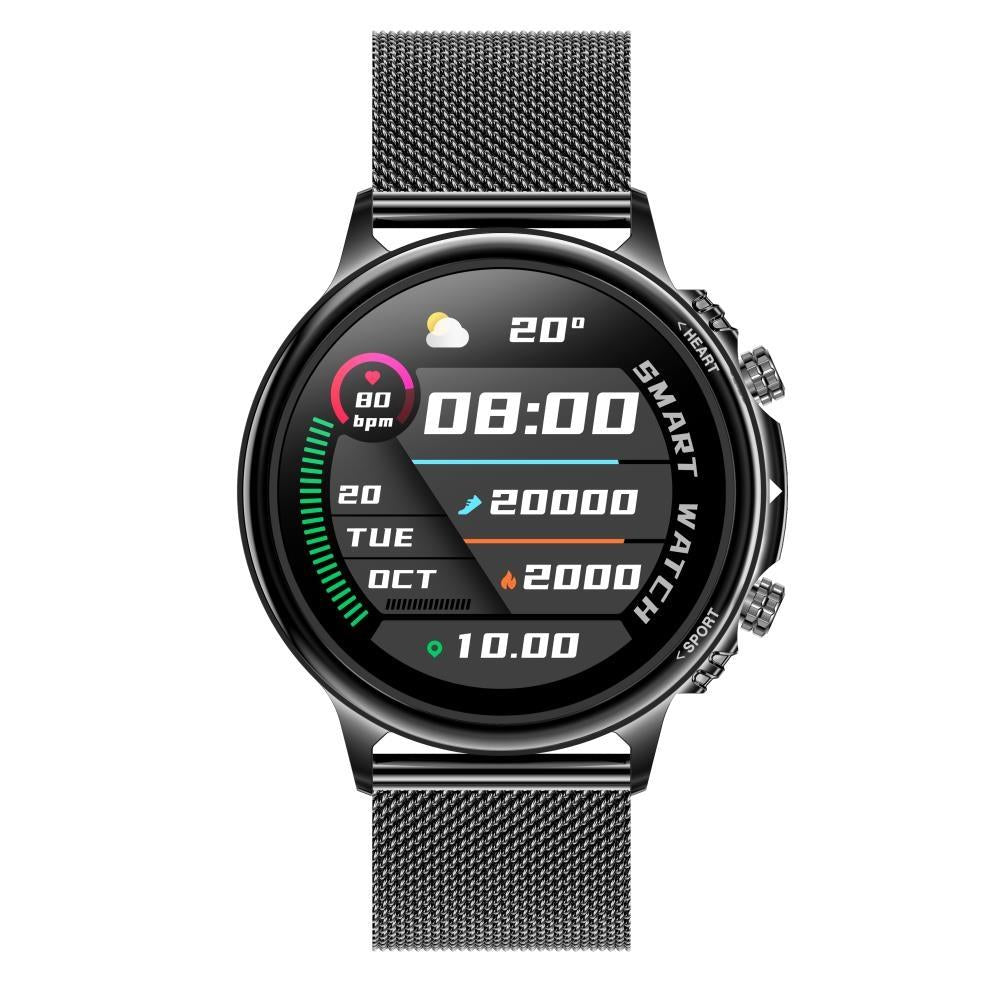 Smart Steel Watch With Colour Screen - Black