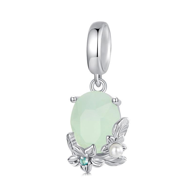 925 Sterling Silver Floral Pearl Pendant In
