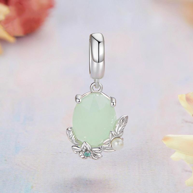 925 Sterling Silver Floral Pearl Pendant In