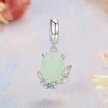 925 Sterling Silver Floral Pearl Pendant In