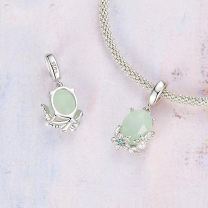 925 Sterling Silver Floral Pearl Pendant In