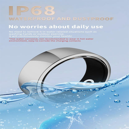 Smart Ring For Health Monitoring And Family Care - Size 20 - Black