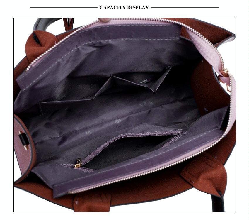 Versatile Leather Tote Bag for Women - 3-in-1 Design - Black