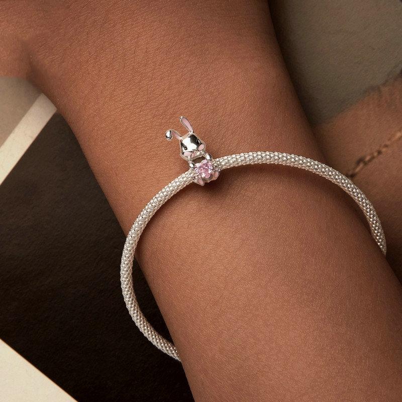 925 Sterling Silver Easter Bunny Diy Beads