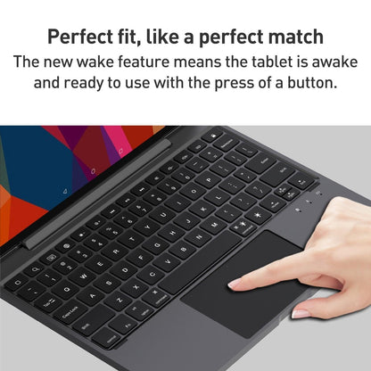 Bluetooth Touch Keyboard Leather Case - Aluminum Alloy - Grey - For Ipad Pro 11 2022/2021/2020/2018/Air 4/5