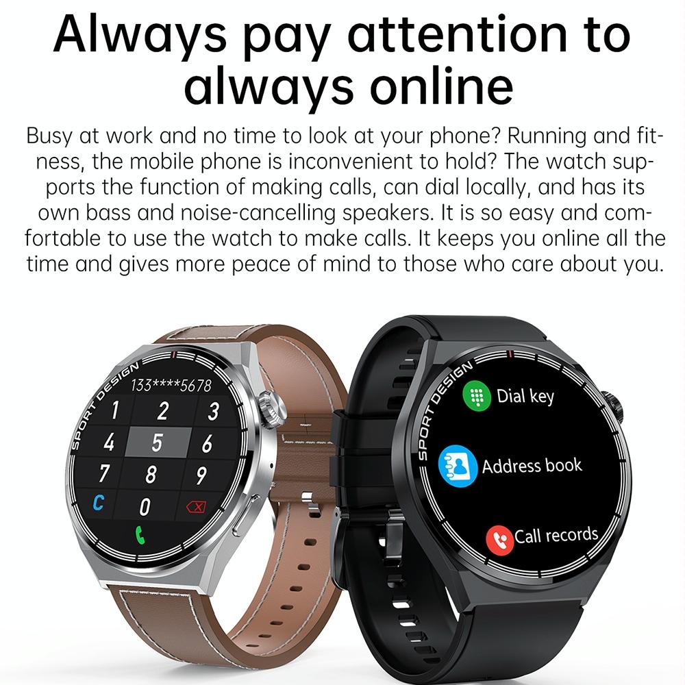 1.6 Inch Waterproof Smart Watch With Bluetooth Call & Nfc - Black