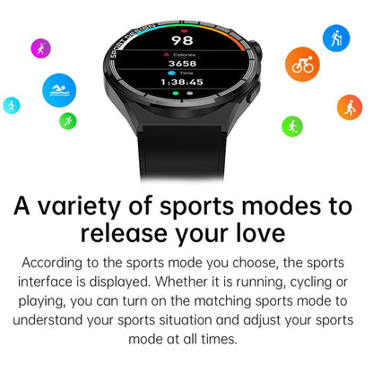1.6 Inch Waterproof Smart Watch With Bluetooth Call & Nfc - Black
