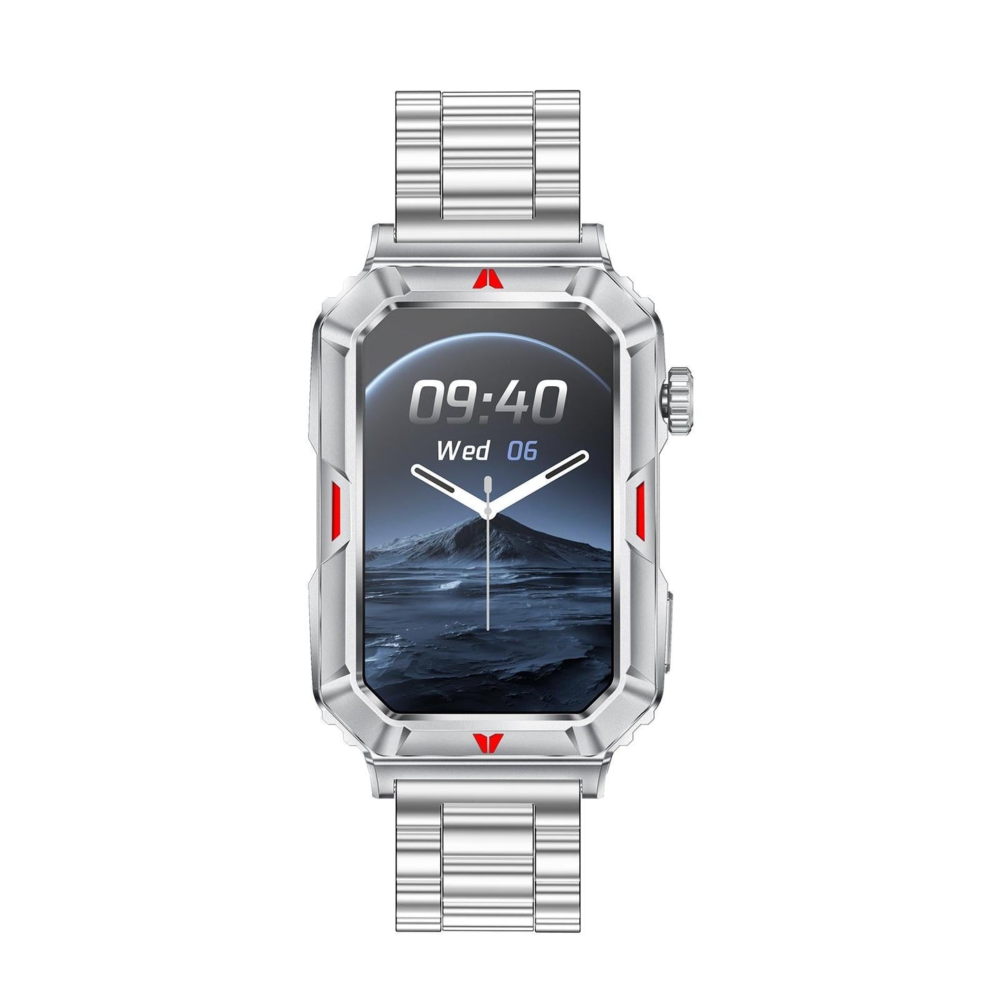 Smart Bracelet With Sleep Detection And Steel Strap - Bt5.2 - Black