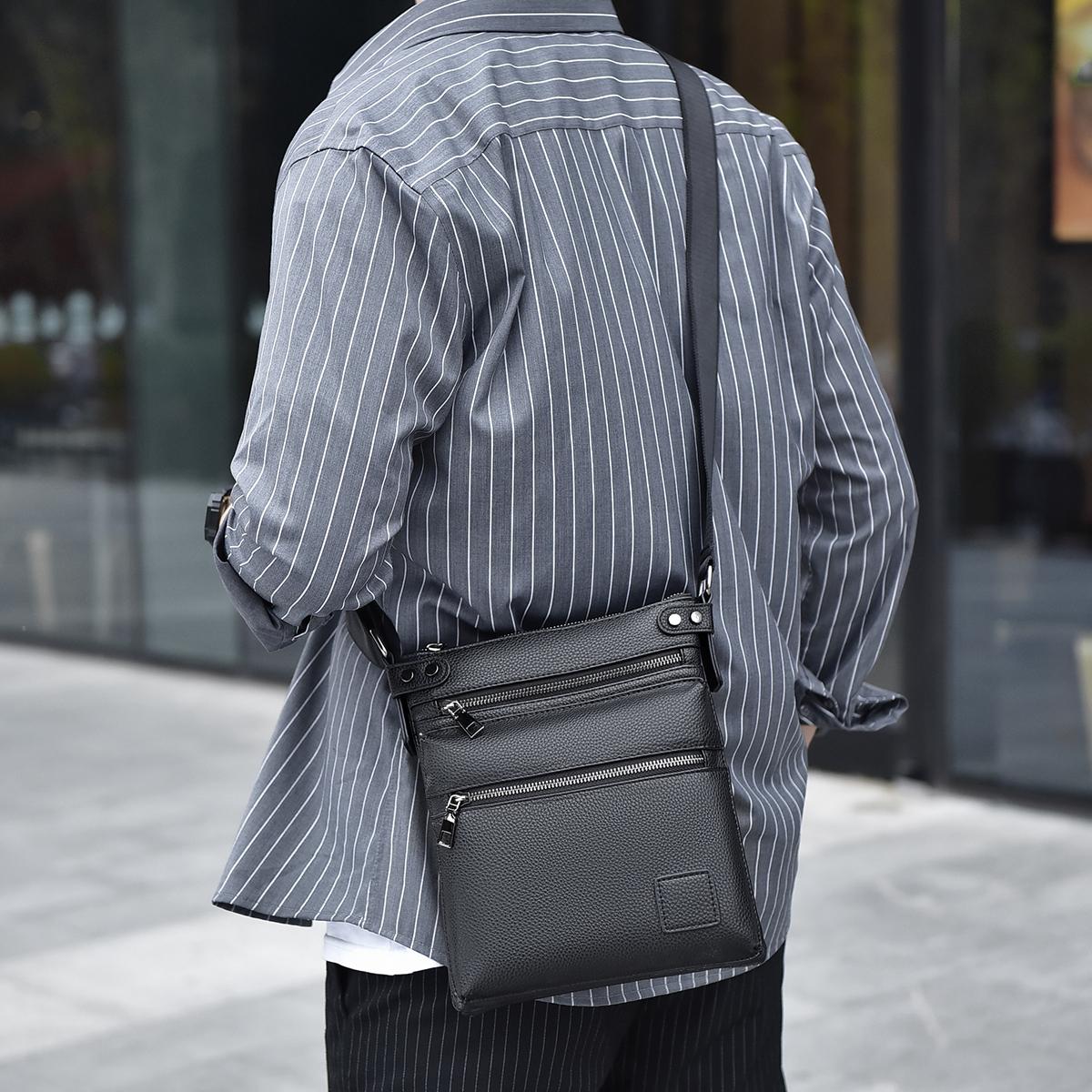 Retro Men's Crossbody Bag Black