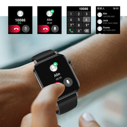 1.69 Inch Multifunctional Heart Rate Smart Watch - Black