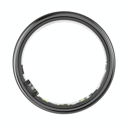 Smart Ring With Heart Rate Blood Oxygen & Sleep Monitoring - Size 12 - Black