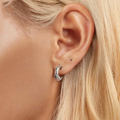 925 Sterling Silver Vintage Diamond Pattern Earrings