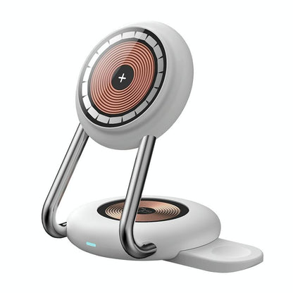 15W 3 In 1 Transparent Magnetic Wireless Charger - Black