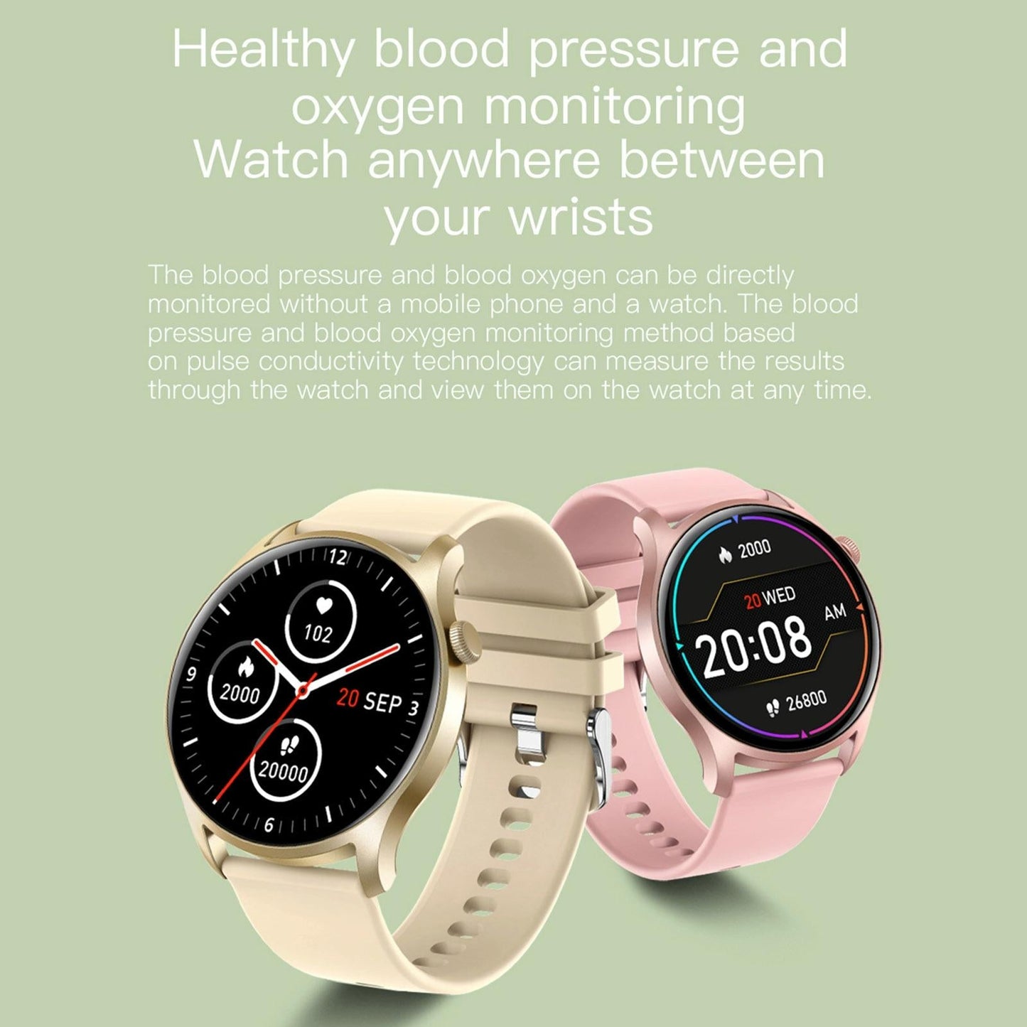 Smart Wristband With Sleep And Heart Monitoring - White