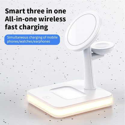 4 In 1 Magnetic Wireless Charger For Iphone / Iwatch / Airpods & More - Black