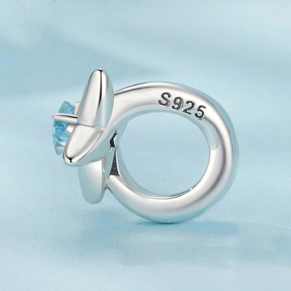 925 Sterling Silver Oxidized Airplane Starburst Beads