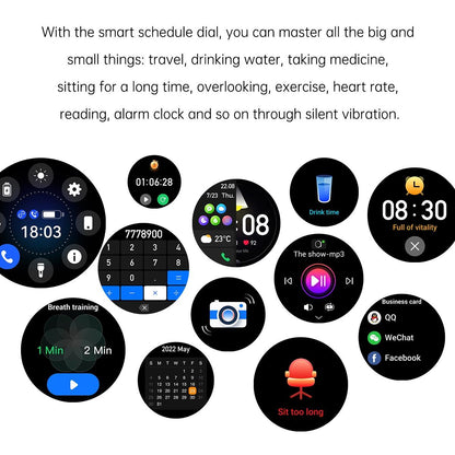 1.1 Inch Smart Stainless Steel Band Watch Support Bluetooth Call / Blood Oxygen Monitoring - Gold