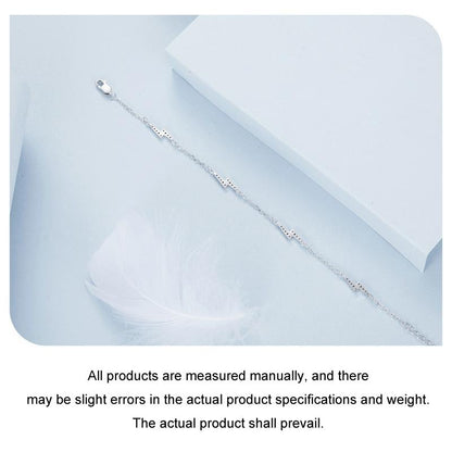 925 Sterling Silver Platinum Plated Lightning Bracelet In