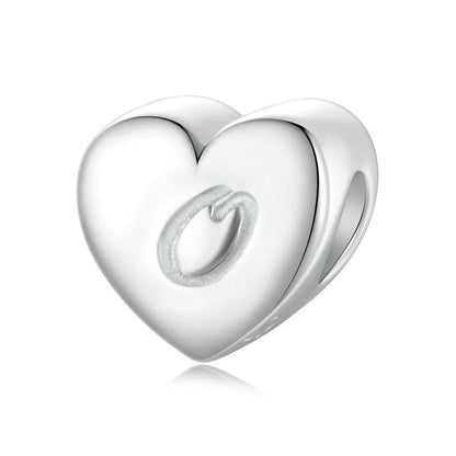 925 Sterling Silver Platinum Plated Love Letters Diy Beads In - L