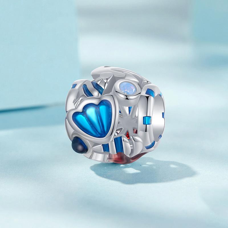 925 Sterling Silver Marine Shell Creature Hollow Diy Beads