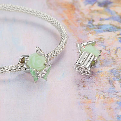 925 Sterling Silver Rose Butterfly Animal Beads