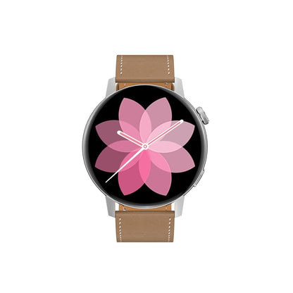 Smart Leather Watch With Colour Screen - Black