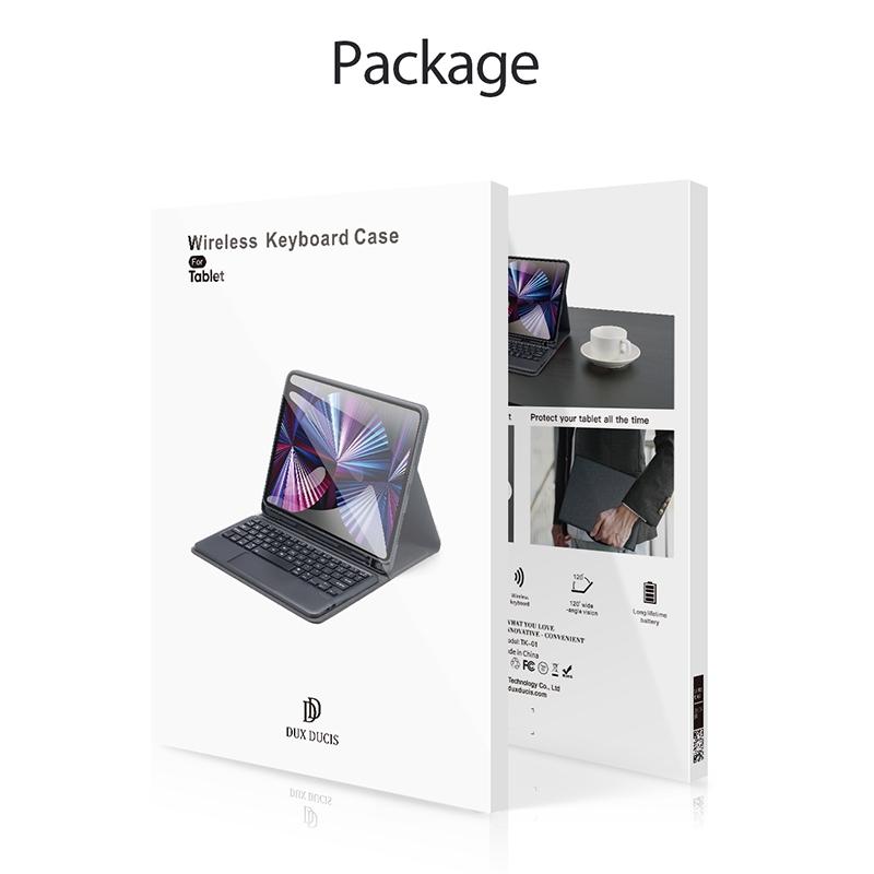 Smart Leather Case With Touchpad For Ipad 10.2 - Black