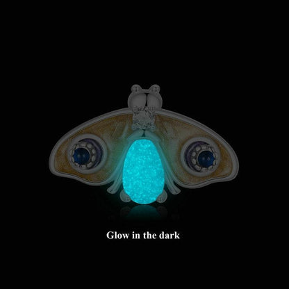 925 Sterling Silver Platinum Plated Luminous Butterfly Silicone Diy Beads