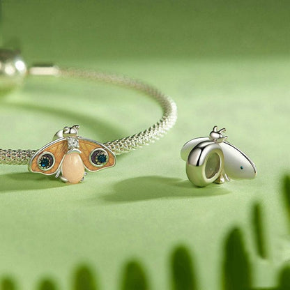 925 Sterling Silver Platinum Plated Luminous Butterfly Silicone Diy Beads