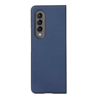 Fold 4 Cross Texture Pu Leather Case - Black