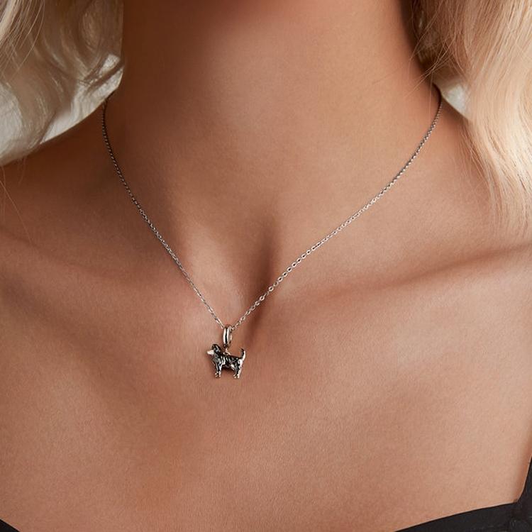 925 Sterling Silver Gold Plated Border Collie Bracelet