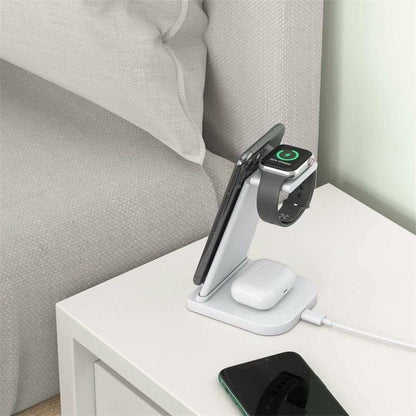 3 In 1 Portable Wireless Charger Detachable - White