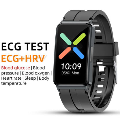 Smart Watch With Heart Rate And Blood Pressure Monitoring - Colour Screen - Black