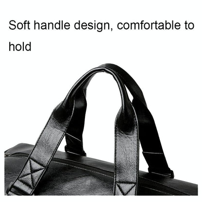Compact Travel Bag with Shoe Storage - Black