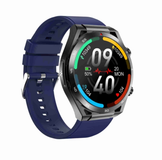 1.39 Inch Ip67 Waterproof Silicone Band Smart Watch Support Ecg / Non-Invasive Blood Glucose Measurement - Black