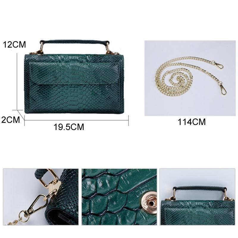 Versatile Lady Crossbody Wrist Bag - Multi-functional - Snake Pattern Gray White