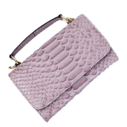 Versatile Lady Crossbody Wrist Bag - Multi-functional - Snake Pattern Gray White