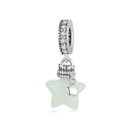 925 Sterling Silver Luminous Star Wishing Bottle Pendant
