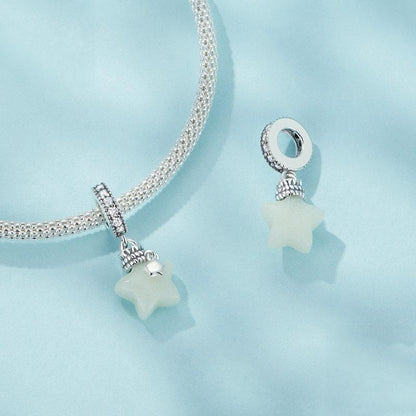 925 Sterling Silver Luminous Star Wishing Bottle Pendant