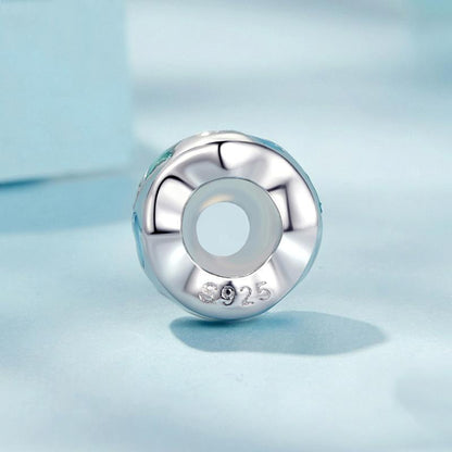 925 Sterling Silver Wave Shell Silicone Bracelet Beads