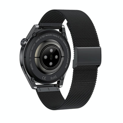 Waterproof Steel Smartwatch With Colour Screen - Ip68 - Black