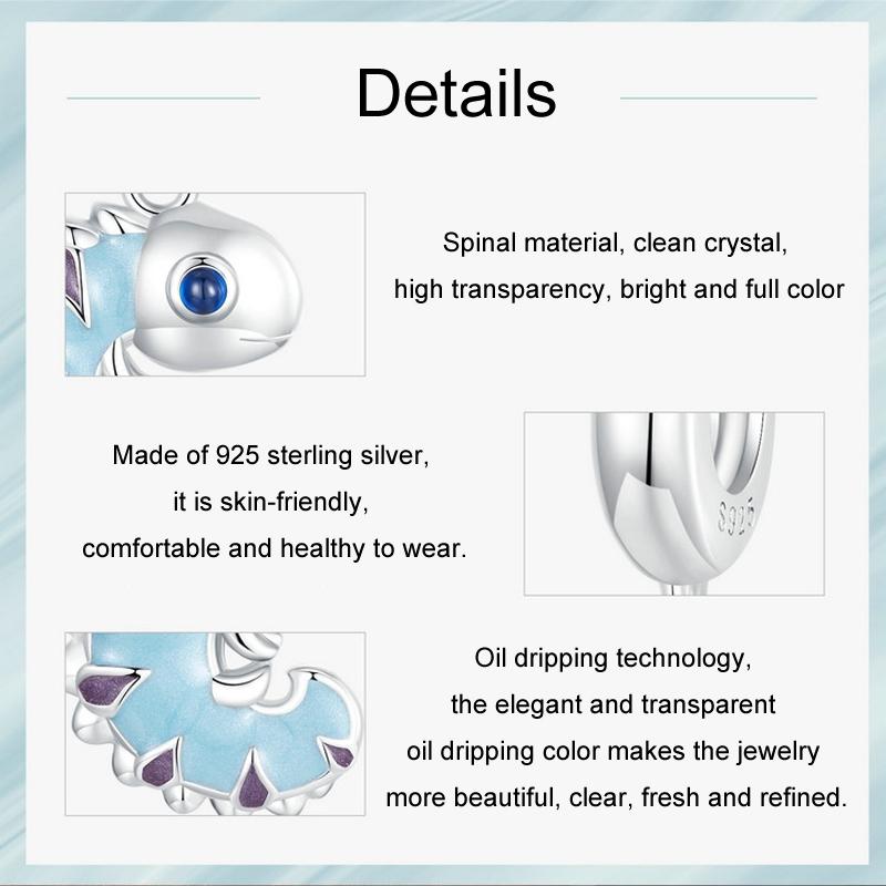 925 Sterling Silver Platinum Plated Chameleon Pendant