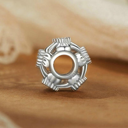 925 Sterling Silver Platinum Plated Sweet Bow Diy Beads