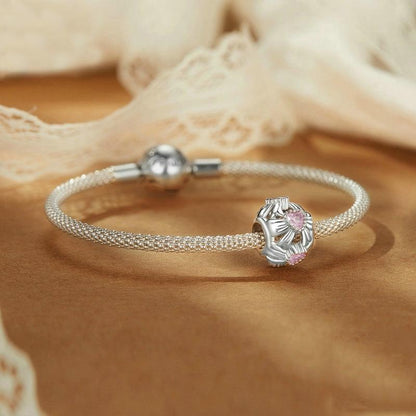 925 Sterling Silver Platinum Plated Sweet Bow Diy Beads