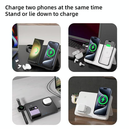 15W Magnetic Wireless Charger With Night Light - Black