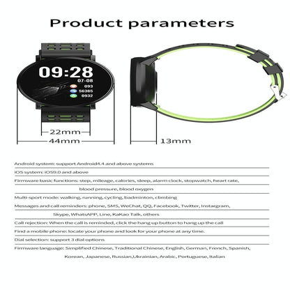 Smart Watch With Call Reminder And Health Monitoring - Black