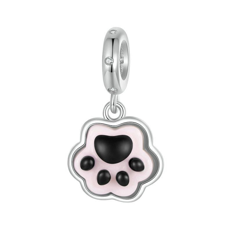 925 Sterling Silver Platinum Plated Luminous Cat Claw Pendant