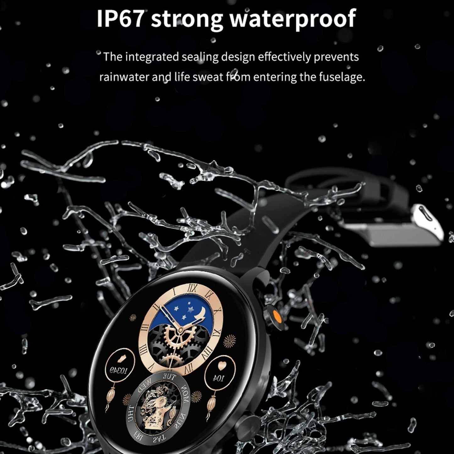 1.39 Inch Bt5.2 Smart Sport Watch Support Bluetooth Call / Sleep / Blood Oxygen / Temperature / Heart Rate / Blood Pressure Health Monitor - Orange