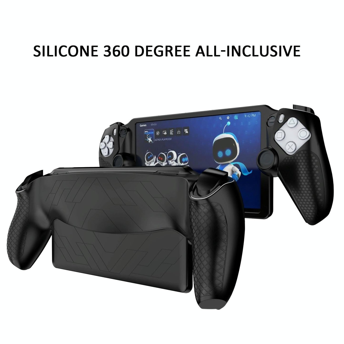 Protective Cover for Sony Ps Portal Game Console - All-inclusive Oil Spray Case - Black